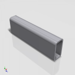 Blocos FP 3D:  Tubo Retangular / Quadrado 3D Paramétrico – Inventor