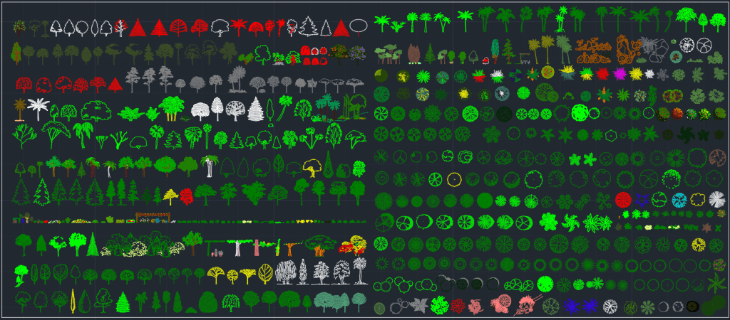 Blocos Fp Arvores E Plantas Blocos Cad Fábrica Do Projeto 1116