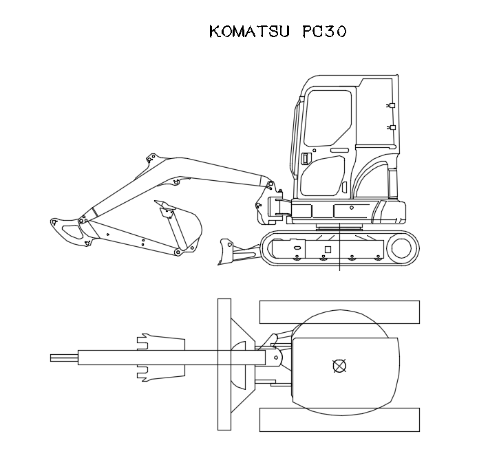 Blocos FP: Escavadeira Hidráulica Komatsu PC30