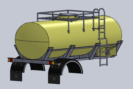 Blocos FP 3D:  Caminhão tanque: Tanque 3D
