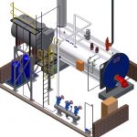 Blocos FP 3D:  Casa de Caldeira: Caldeira e Boiler 3D